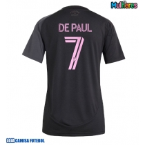 Camisa de Futebol Inter Miami Rodrigo De Paul #7 Equipamento Secundário Mulheres 2025-26 Manga Curta